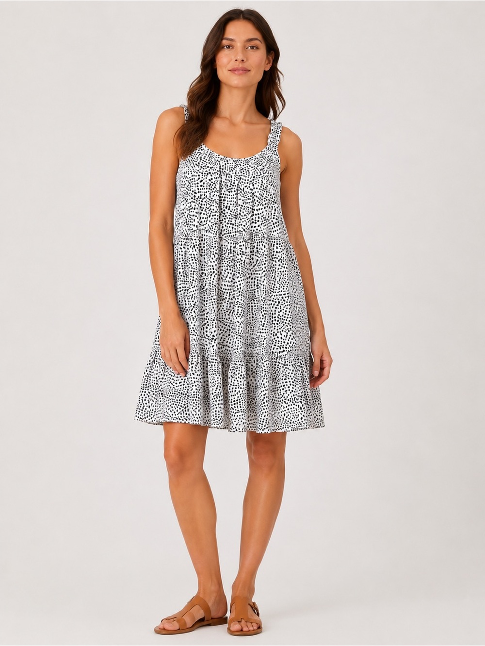 NWT Banana Republic Factory Women’s XXL Black White Polka Sleeveless Mini Dress